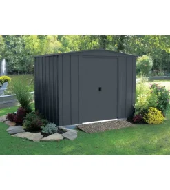 Casetta da giardino habrita "spacemaker apex" in acciaio zincato antracite 253x181x190 cm