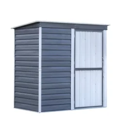 Casetta da giardino habrita "spacemaker shed" in acciaio zincato antracite e panna 203,2x161,1x196,4 cm