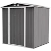 Casetta da giardino habrita "arrow ezee" in acciaio zincato antracite e panna 177,2x157,5x182,9 cm