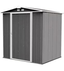 Casetta da giardino habrita "arrow ezee" in acciaio zincato antracite e panna 177,2x157,5x182,9 cm