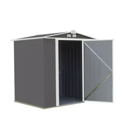 Casetta da giardino habrita "arrow ezee" in acciaio zincato antracite e panna 177,2x157,5x182,9 cm