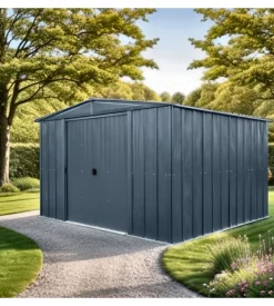 Casetta da giardino habrita "spacemaker apex" in acciaio zincato antracite 313,1x297,2x197,8 cm