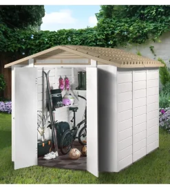 Casetta da giardino in pvc garofalo "tuscany 240" l.229 x p.262 x h.220