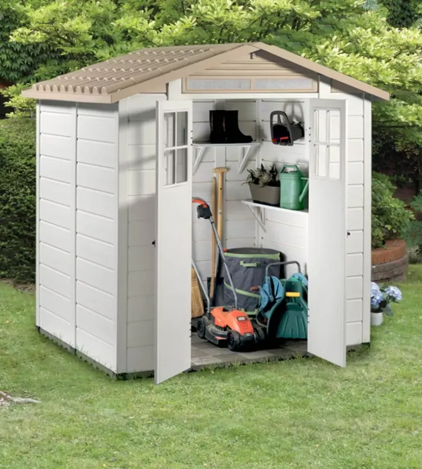 Casetta da giardino in pvc "tuscany evo 200" l.220 x p.181 x h.216