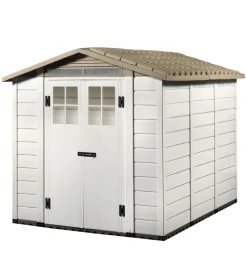 Casetta da giardino in pvc garofalo "tuscany evo 240" l.229 x p.262 x h.220