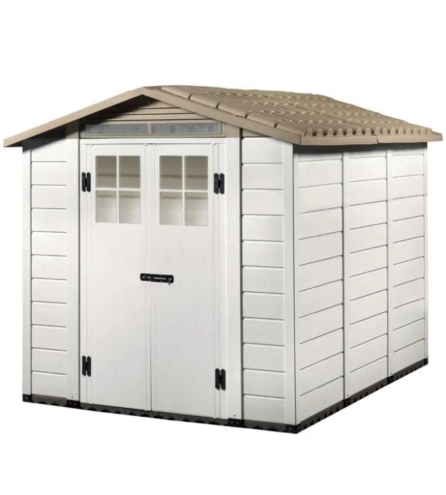 Casetta da giardino in pvc garofalo "tuscany evo 240" l.229 x p.262 x h.220