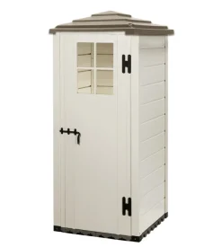 Casetta da giardino in pvc garofalo "tuscany 80 pag." l.96,5 x p.96,5 x h.203