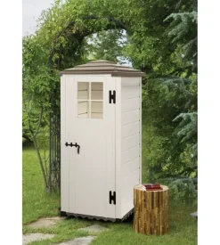 Casetta da giardino in pvc garofalo "tuscany 80 pag." l.96,5 x p.96,5 x h.203