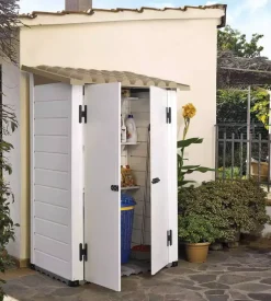 Casetta da giardino in pvc garofalo "tuscany 100.2p" l.139 x p.95 x h.201