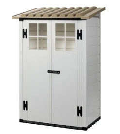 Casetta da giardino in pvc garofalo "tuscany evo 100.2p" l.139 x p.95 x h.201