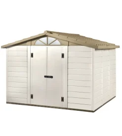 Casetta da giardino in pvc garofalo "tuscany 280" l.309 x p.261 x h.225 cm