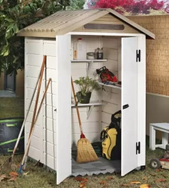 Casetta da giardino in pvc garofalo "tuscany 120.2p" l.137 x p.144 x h.214