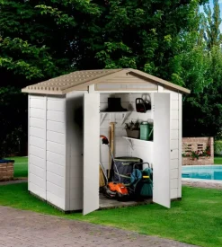 Casetta da giardino in pvc "tuscany 200" 220 x 181 x 216cm