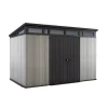 Casetta da giardino keter "artisan 11x7" in duotech colore grigio con porta battente doppia 342x218x226 cm