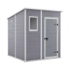 Casetta da giardino keter "manor pent 6x6" in resina colore grigio con porta battente singola 183,5x185x200 cm