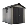 Casetta da giardino keter "oakland 759" in duotech colore grigio con porta battente doppia 229x287x242 cm