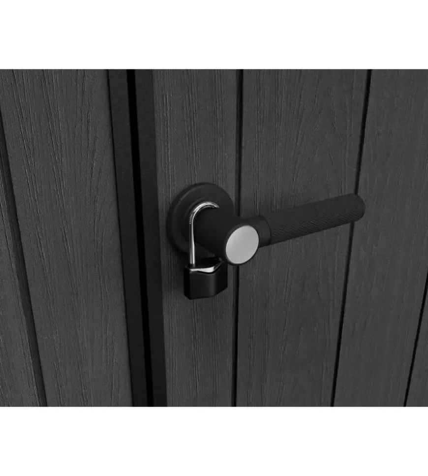 Casetta da giardino keter "oakland 759" in duotech colore grigio con porta battente doppia 229x287x242 cm