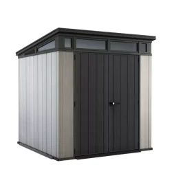 Casetta da giardino keter "artisan 7x7" in duotech colore grigio con porta battente doppia 214x218x226 cm