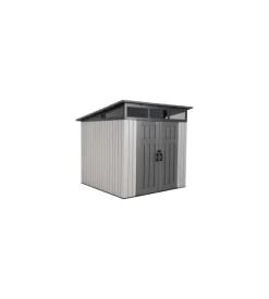 Casetta da giardino lifetime in resina effetto legno grigio 2,54x2,54x2,37 cm