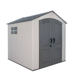 Casetta da giardino lifetime in resina grigio 214x214x227 cm