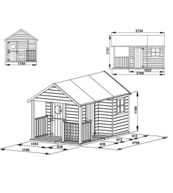 Casetta da giardino per bambini in legno domus 