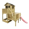 Casetta da giardino per bambini in legno domus "hubert" con scivolo e sabbiera 226,5x176x272 cm
