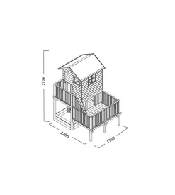 Casetta da giardino per bambini in legno domus 