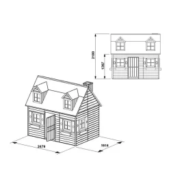 Casetta da giardino per bambini in legno domus 