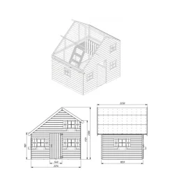 Casetta da giardino per bambini in legno domus 