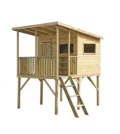 Casetta da giardino per bambini in legno domus "angelo" 220x174,5x272 cm