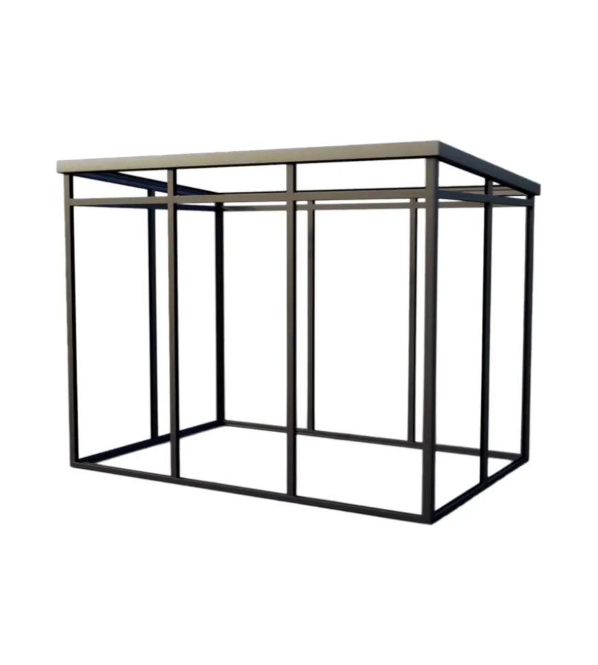 Casetta da giardino prefabbricata in pvc e alluminio artplast "modulare" nero e grigio 3x5 mt