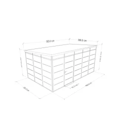 Casetta da giardino prefabbricata in pvc e alluminio artplast