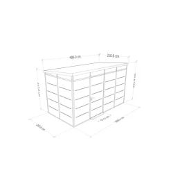 Casetta da giardino prefabbricata in pvc e alluminio artplast