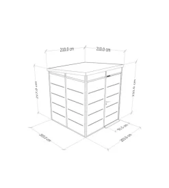 Casetta da giardino prefabbricata in pvc e alluminio artplast 