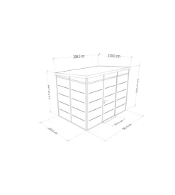 Casetta da giardino prefabbricata in pvc e alluminio artplast
