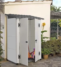 Casetta da giardino "urban 100 2p" grigio, 139x95x201 cm - garofalo