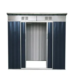 Casetta in lamiera zincata da esterno domus grigio con tetto piatto 173x145x200 cm