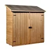 Casetta in legno addossata habrita "eden" in abete rosso massiccio 175x72x174 cm