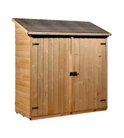 Casetta in legno addossata habrita "eden" in abete rosso massiccio 175x72x174 cm