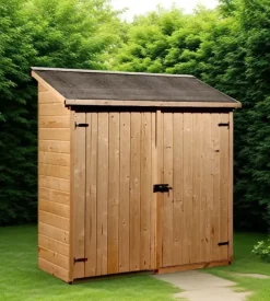 Casetta in legno addossata habrita "eden" in abete rosso massiccio 175x72x174 cm