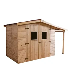 Casetta in legno da giardino habrita "eden" in abete rosso massiccio 370x187x210 cm