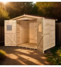 Casetta in legno da giardino habrita "eden" in abete rosso massiccio 270x187x210 cm