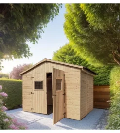 Casetta in legno da giardino habrita "eden" in abete rosso massiccio 300x220x226 cm