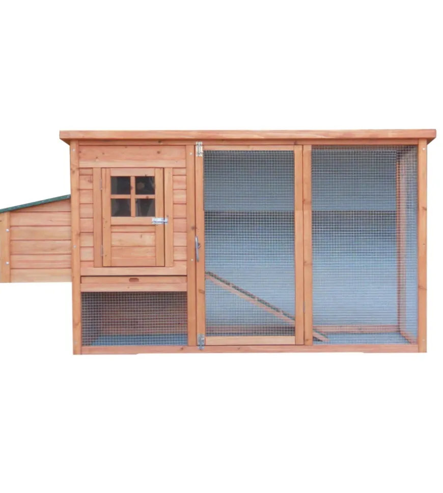 Casetta pollaio per galline in legno habrita "po 2070" 198x75x103 cm