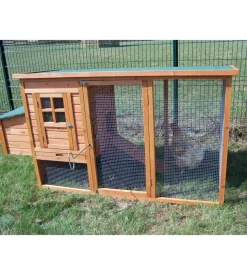 Casetta pollaio per galline in legno habrita "po 2070" 198x75x103 cm