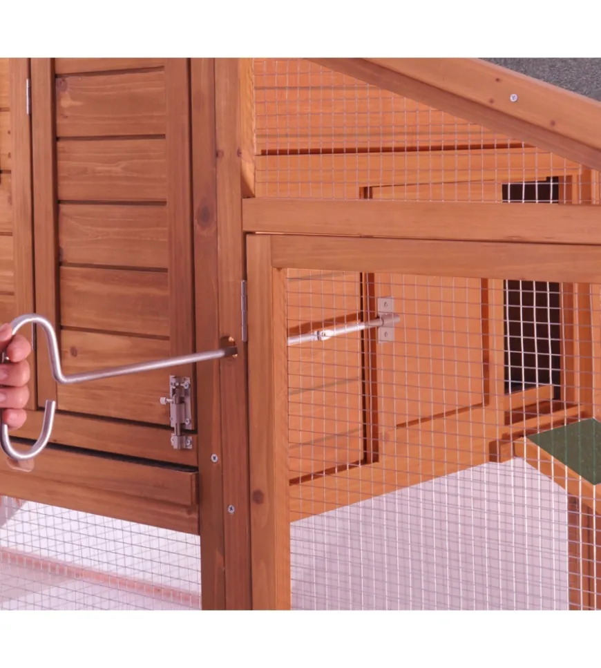 Casetta pollaio per galline in legno habrita "po 2070" 198x75x103 cm