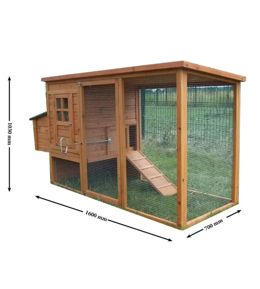 Casetta pollaio per galline in legno habrita "po 2070" 198x75x103 cm