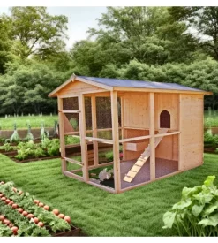 Casetta pollaio per galline in legno habrita "po 1624" 175x268x204 cm