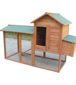 Casetta pollaio per galline habrita "po 2309" in legno 227x94x151 cm