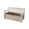 Cassapanca keter "eden storage bench" in resina beige, 140x60x84 cm
